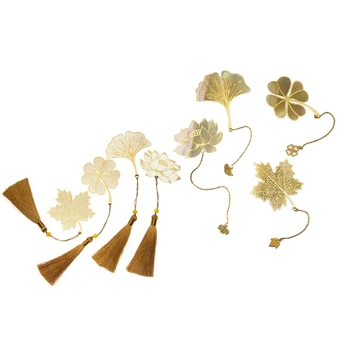 для идеальных золотых изысканных закладок с прожилками листьев для Gif-сюрприза Booklover
