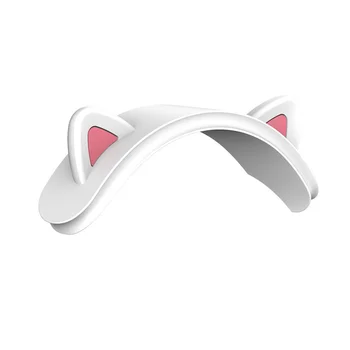 Для многофункциональной беспроводной Bluetooth-гарнитуры Apple Max, силиконовый защитный чехол с кошачьими ушками, белый