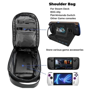 Дорожная сумка для переноски игровой консоли ROG-Ally Противоударная защитная сумка для хранения Нагрудная сумка через плечо