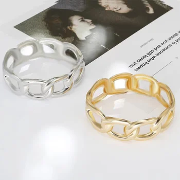 Европейско-американское модное простое кольцо-цепочка из меди, подходящее для ношения хипстерами в стиле хип-хоп медных украшений для рук