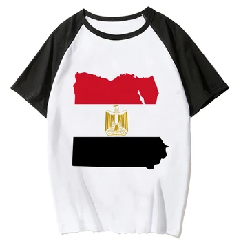 Египетская футболка, женские дизайнерские японские футболки с комиксами, японская одежда для девочек