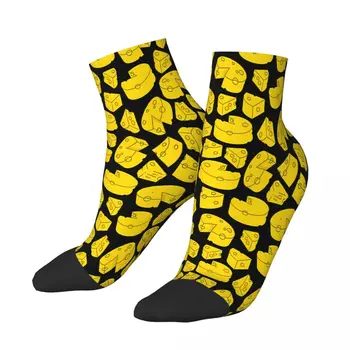 Желтые сырные носки до щиколотки Мужские женские зимние чулки в стиле хип-хоп