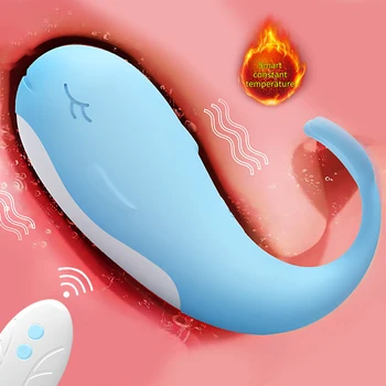 Женская секс-игрушка Мастурбатор Нагревающий Вибрирующий Яйцо Стимулирующий вибратор Пульт дистанционного управления Беспроводной танцующий вибратор Little Whale
