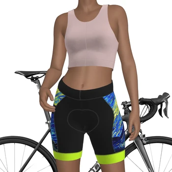 Женские велосипедные шорты Krótkie Spodnie Kolarskie, велосипедное снаряжение, спортивная одежда из лайкры, женские штаны для верховой езды с рисунком