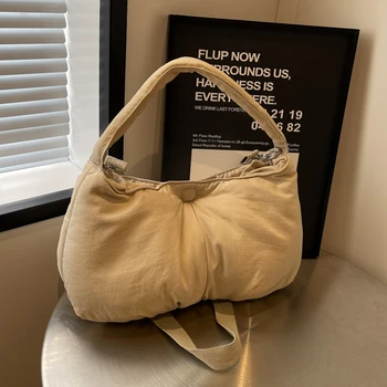 Женские сумки через плечо с тканевой подкладкой, модная дизайнерская сумка через плечо, модные тенденции, Зимние сумки и кошельки