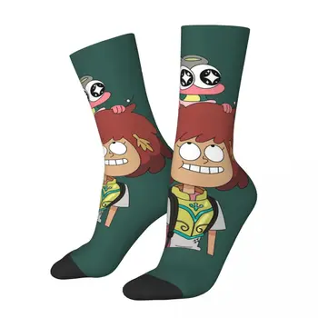 Забавные счастливые мужские компрессионные носки Anne And Sprig в ретро-стиле Harajuku Amphibia в уличном стиле с новым рисунком Crew Crazy Sock