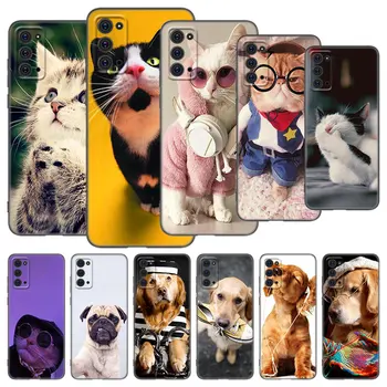 Забавный Чехол с Собакой и Котом Для Samsung Galaxy M11 M12 M21 M51 M52 M32 5G M30 M31 S Note 10 Lite 20 Ultra J2 J6 J8 2018 J4 Plus Чехол