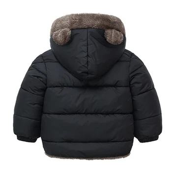 Зимние пальто с капюшоном для маленьких мальчиков и девочек, не выцветающий и нелипкий верх, подходит для маленьких детей.