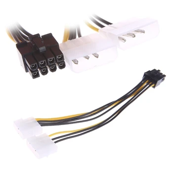 Кабель питания Molex-PCIe, 1 комплект двойного 4-контактного кабеля питания Molex-8-Pin PCIe для, для NVIDIA, для