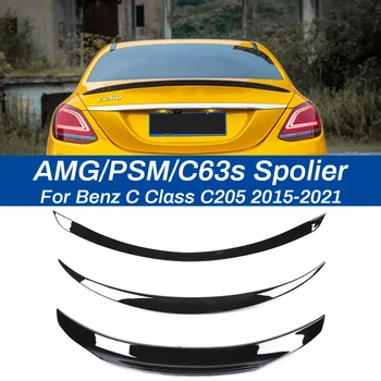 Карбоновый Глянцево-Черный Спойлер Заднего Багажника Mercedes Benz C Class Седан W205 2015-2021 Дефлектор C63s AMG PSM Style