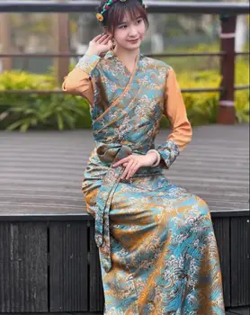 Китайское тибетское платье, женский халат, весенняя традиция БОРА, новинка