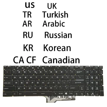Клавиатура для MSI GE72 2QC 2QD 2QE 2QF 2QL 6QC 6QL 6QD 6QE 6QF Apache / Pro 7RE RGB США Великобритания Тайский Тайвань Арабский Корейский Канадский