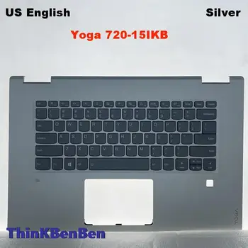 Клавиатура с подсветкой на английском языке США и серебристым верхним регистром, подставка для рук в виде ракушки для ноутбука Lenovo Yoga 720 15 IKB 5CB0N67945