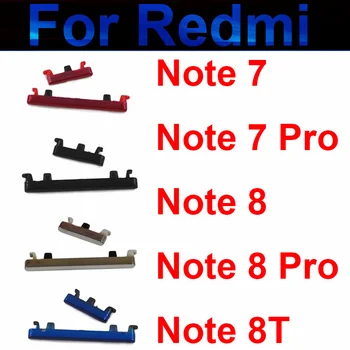 Кнопки Регулировки Громкости Питания Для Xiaomi Redmi Note 7 8 Pro 8T 7Pro 8Pro ВКЛ ВЫКЛ Боковые Кнопки Переключения Громкости Питания Клавиши Вверх Вниз Ремонтная Деталь