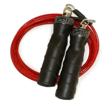 Красные мягкие ручки с контурным захватом, скакалка - Pro Cable HITT