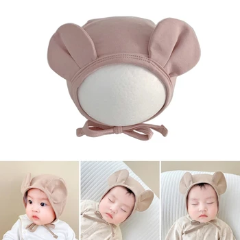 Красочная детская шапочка для новорожденных Шапочка с Медвежьими ушками для маленьких мальчиков и девочек