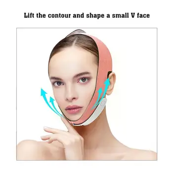 Красочная подтяжка подбородка для лица, подтягивающая щеки, Тонкий ультратонкий ремешок, уменьшающий маску Для женщин, повязка для ухода за кожей двойного подбородка, пояс B3G6