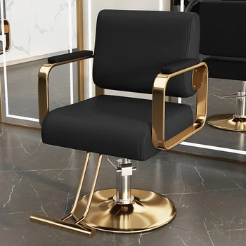 Кресло для ухода за лицом, парикмахерские кресла, Профессиональное металлическое вращающееся кресло для парикмахерской, мебель для салонов красоты Sillas De Barberia