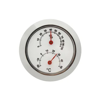 Круговой гигрометр Мини-гигрометр Серебристый термометр для влажной и сухой уборки
