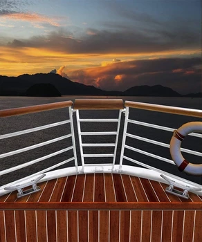 Круизный лайнер Johnson, Морской закат, горные фоны, высококачественная компьютерная печать, живописные фоны для фотостудий