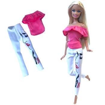 Кукольное платье NK 1/6 Современная рубашка + модные брюки Повседневная одежда для куклы Барби Аксессуары Детские игрушки Подарок для девочек