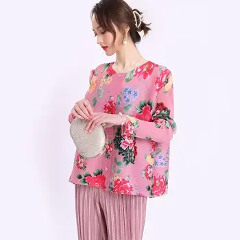 Куртки женские 2023 весна и лето складной топ с длинным рукавом женский ретро китайский стиль с одной пряжкой свободная иностранная рубашка куртка