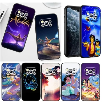 Лампа Disney Aladdin Для Xiaomi POCO X4 M5S F4 M4 X3 F3 M3 C3 F2 X2 F1 Pro GT NFC 4G 5G Жидкая Веревка Силиконовый Чехол Для Телефона