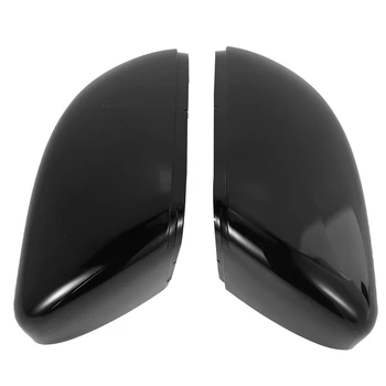 Левый + правый глянцевый черный чехол для зеркала заднего вида на крыльце для Vw Touran Golf Mk6