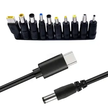 Линия питания USB C UsbC TypeC toDC18.5-20V Преобразователь в DC5.5x2.5mm 3.5x1.35mm 4.0x1.7mm для Динамика Wi-Fi маршрутизатора Прямая поставка