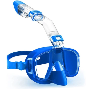Маска для подводного плавания, складная противотуманная маска для дайвинга, комплект с системой полного высыхания для свободного плавания, профессиональное снаряжение для подводного плавания, взрослые дети