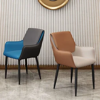 Металлические стулья Nordic Design Подлокотник для офиса в отеле, Домашняя Столовая, Винтажный стул, Классическая мебель для ресторана Meuble Maison