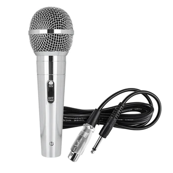 Микрофон Ручной Проводной Металлический Динамический Микрофон Clear Voice Mic Для Исполнения Вокальной Музыки