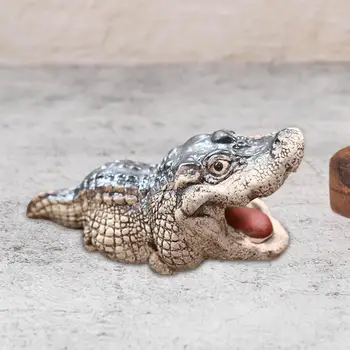 Миниатюрная фигурка крокодила, чайная статуэтка домашнего любимца, скульптура животного ручной работы для стола