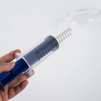 Многоразовый пластиковый шприц Пузырьковый шприц Масляный шприц для извлечения масла Сельскохозяйственная электронная жидкость Тормозная жидкость со шлангом 80 см G8TB