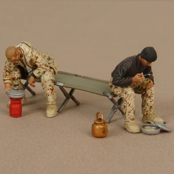Модель солдата из смолы 1/35, походная столовая, модель солдата ручной работы 694