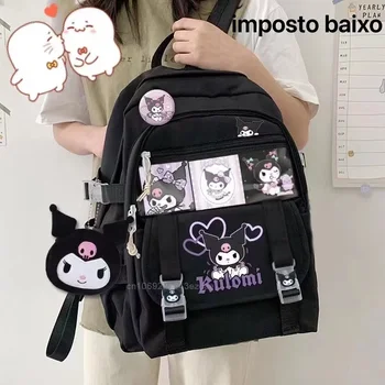 Модный школьный рюкзак Sanrio Hello Kitty, рюкзак для девочек, сумка через плечо, сумка школьницы, сумка Sanrio Cinnamoroll, мультяшная сумка