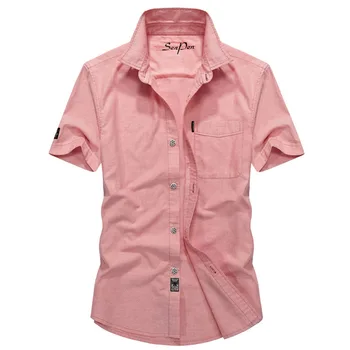 Мужская модная джинсовая рубашка 2023, летняя гавайская пляжная рубашка в стиле социальной моды с коротким рукавом