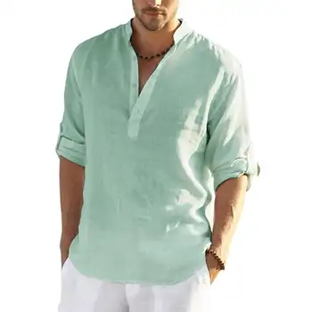 Мужская повседневная футболка в стиле хиппи, s-top зеленого цвета