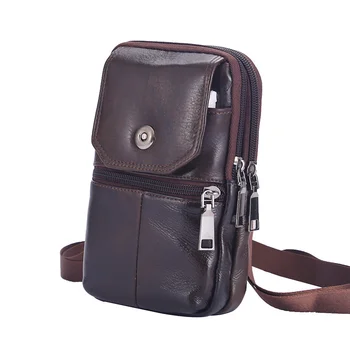 Мужская сумка-мессенджер из воловьей кожи, сумка для мобильного телефона, карманный кошелек, мужская маленькая дорожная поясная сумка с несколькими карманами, нагрудная сумка