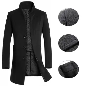 Мужское пальто, отличное деловое мужское пальто, длинное зимнее пальто, толстая зимняя куртка для работы