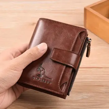 Мужской кошелек в стиле ретро с множеством отделений для карт, переносная сумочка-держатель для наличных из искусственной кожи, Водонепроницаемый кошелек, кошелек для кредитных карт для бизнеса