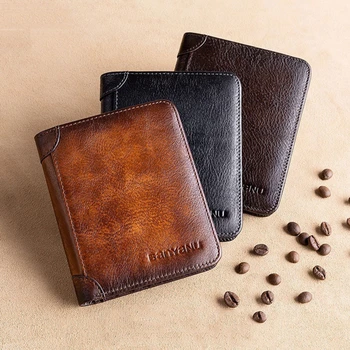Мужской кошелек, мужские кошельки из искусственной кожи, винтажный Тонкий Короткий Многофункциональный держатель для кредитных карт, мужской высококачественный кошелек, сумка для денег