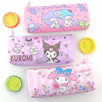 Мультяшная сумка для карандашей Sanrio Hello Kitty, сумка для канцелярских принадлежностей Kulomi My Melody, сумка для хранения Cinnamoroll, кукольная машинка
