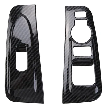 Накладка на подлокотник окна из углеродного волокна из 2шт ABS для Hyundai Grand Starex H1 2019 2020 Аксессуары для интерьера автомобиля