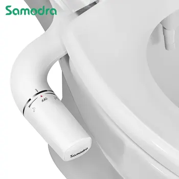 Насадка для биде SAMODRA, Ультратонкая насадка для сиденья унитаза, биде с двумя насадками, регулируемым напором воды, неэлектрический распылитель для задницы