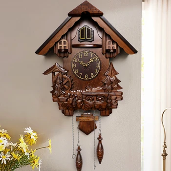 Настенные часы с кукушкой украшение дома гостиной из массива дерева детские настенные часы с птицей-курантом часы с кукушкой
