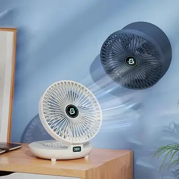 Настольный вентилятор Небольшой портативный вентилятор Охлаждающий вентилятор с 3 скоростями ветра, регулируемая Зарядка через USB, увеличение расхода воздуха в помещении на 90