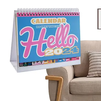 Настольный календарь на 2024 год, настольный календарь на месяц, настольный календарь с информацией о праздниках и откидным дизайном для рабочего стола
