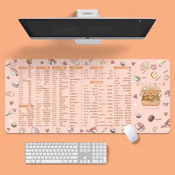 Настольный коврик для офиса Ps Сочетания клавиш Office Большой коврик для мыши Симпатичный настольный коврик для женского стола Excel