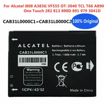 Новая Замена CAB31L0000C1 CAB31L0000C2 Аккумулятор Для Alcatel I808 A383G VF555 OT-3040 TCL T66 One Touch 282 813 890D 891 979